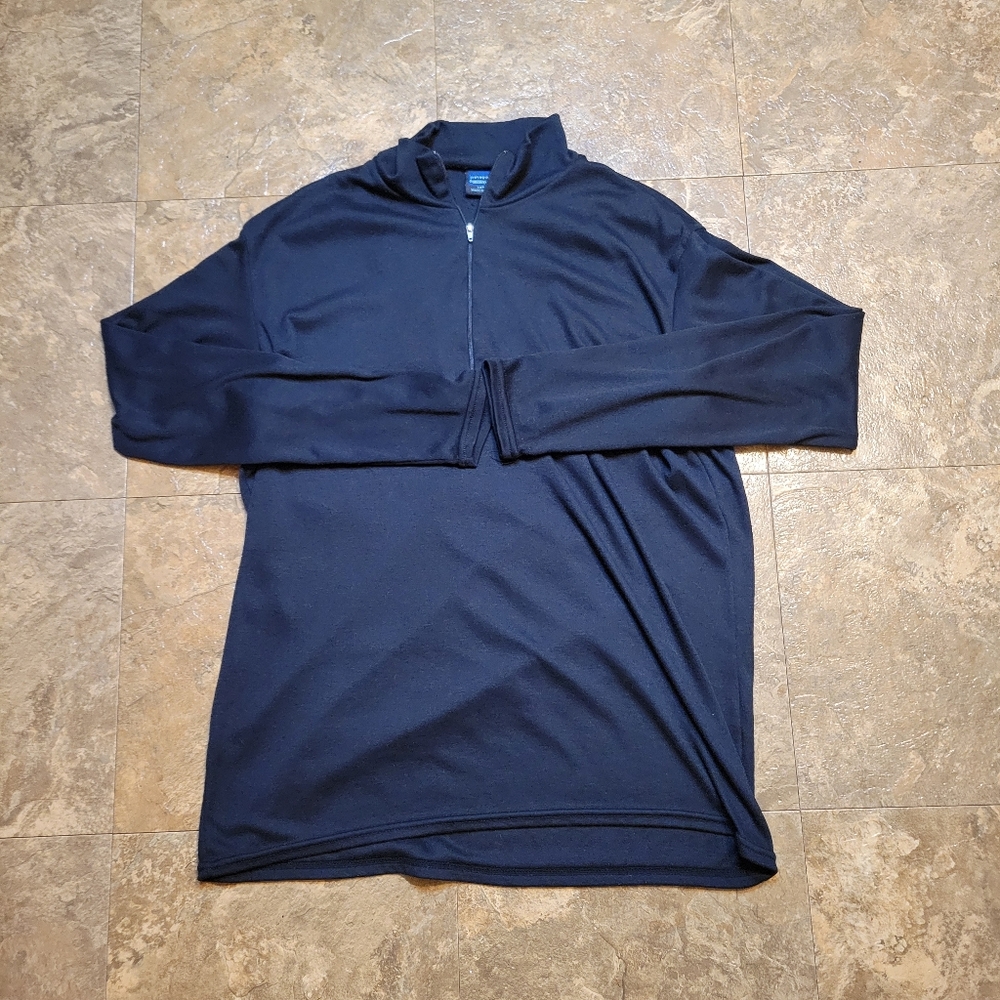 Patagonia Capilene 1/4 Zip Pullover Shirt Men Large Black LS Vintage Made In USA